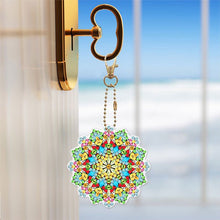 Charger l&#39;image dans la galerie, Porte-Clés Diamond Painting 5D Fleurs Mandala 5 Pièces