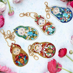 Porte-Clés Diamond Painting 5D Matryoshka