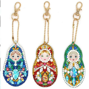 Porte-Clés Diamond Painting 5D Matryoshka