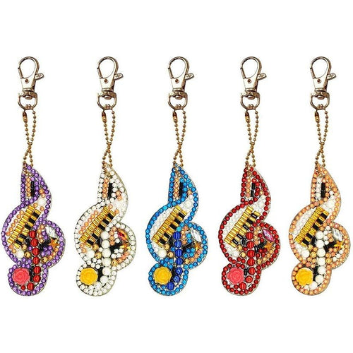 Porte-Clés Diamond Painting 5D Mélodie 5 Pièces