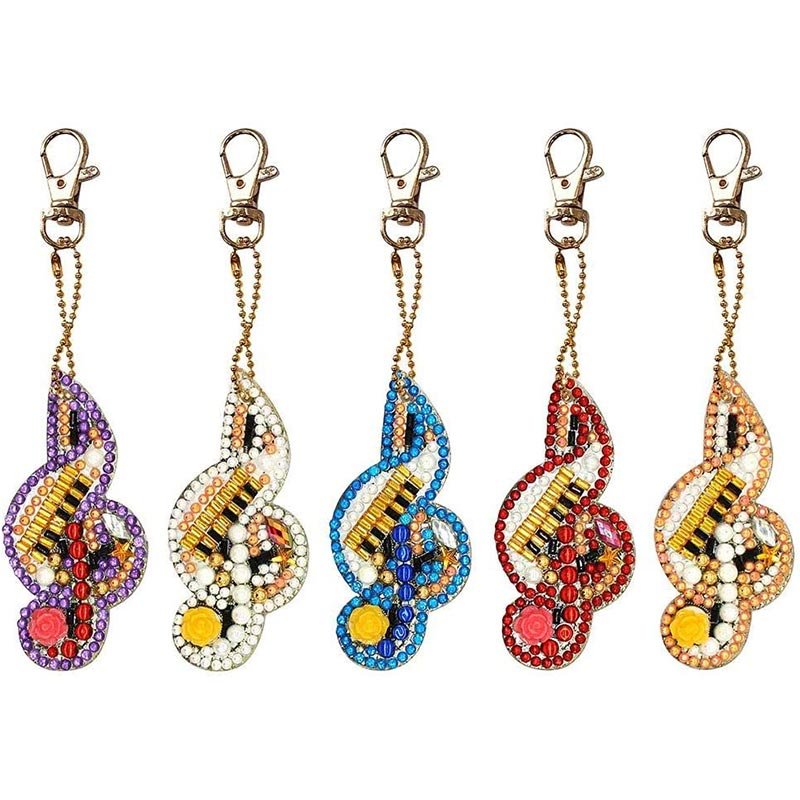 Porte-Clés Diamond Painting 5D Mélodie 5 Pièces