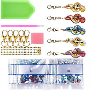 Porte-Clés Diamond Painting 5D Mélodie 5 Pièces
