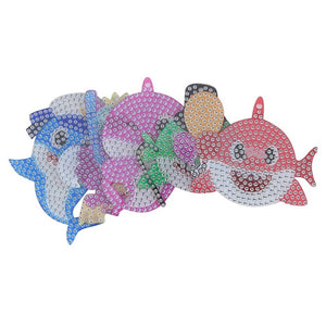 Porte-Clés Diamond Painting 5D avec Animaux Sous-marins 5 Pièces