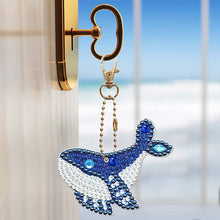 Charger l&#39;image dans la galerie, Porte-Clés Diamond Painting 5D avec Baleines 5 Pièces