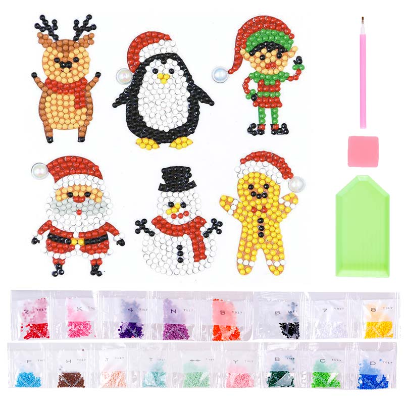 Ensemble d'Autocollants Diamond Painting 2 Noël pour Enfants