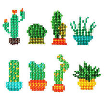 Charger l&#39;image dans la galerie, Ensemble d&#39;Autocollants Diamond Painting Cactus pour Enfants