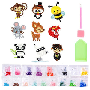 Ensemble d'Autocollants Diamond Painting Animaux pour Enfants