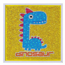 Charger l&#39;image dans la galerie, Diamond Painting 5D Enfants Dinosaure avec Cadre Photo