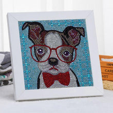 Charger l&#39;image dans la galerie, Kit Diamond Painting 5D pour Enfants - Chien avec Cadre Photo