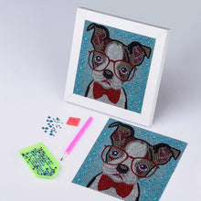 Charger l&#39;image dans la galerie, Kit Diamond Painting 5D pour Enfants - Chien avec Cadre Photo