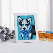 Charger l'image dans la galerie, Kit Diamond Painting 5D avec Design de Husky et Cadre Photo
