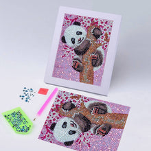 Charger l&#39;image dans la galerie, Diamond Painting 5D Panda pour Enfants avec Cadre Photo