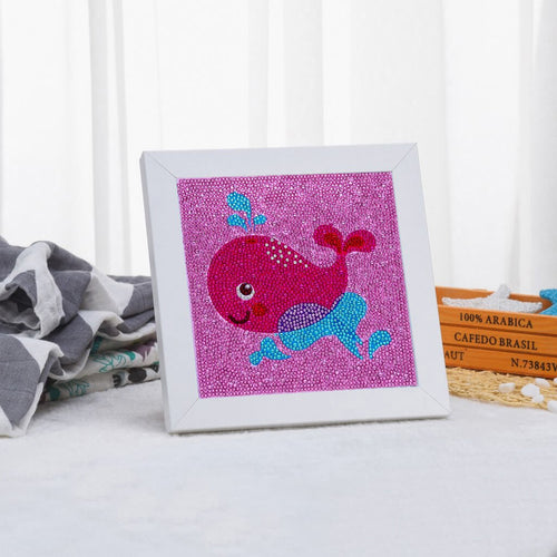 Diamond Painting Baleine pour Enfants avec Cadre Photo