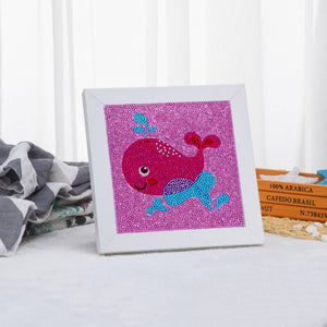 Diamond Painting Baleine pour Enfants avec Cadre Photo