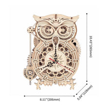 Charger l&#39;image dans la galerie, Puzzle 3D Horloge Hibou