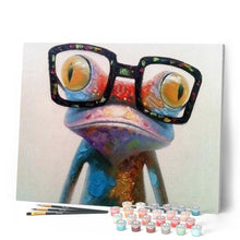Charger l'image dans la galerie, peinture par numéros | Grenouille et Lunettes | animaux, facile, france, grenouilles | FiguredArt