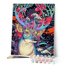 Charger l'image dans la galerie, peinture par numéros | Renne de Noël Moderne | animaux, france, intermédiaire, Noël, rennes et biches | FiguredArt