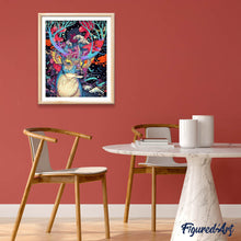 Charger l'image dans la galerie, peinture par numéros | Renne de Noël Moderne | animaux, france, intermédiaire, Noël, rennes et biches | FiguredArt
