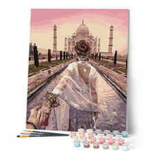 Charger l'image dans la galerie, peinture par numéros | Balade Romantique Taj Mahal | envies d’ailleurs, france, intermédiaire, paysages, romantique | FiguredArt