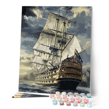 Charger l'image dans la galerie, peinture par numéros | Galion Océan | bateaux, france, intermédiaire | FiguredArt