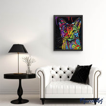 Charger l'image dans la galerie, peinture par numéros | Chat Fractal Moderne | animaux, chats, france, intermédiaire, Pop Art | FiguredArt