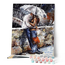 Charger l'image dans la galerie, peinture par numéros | Couple sous la pluie | complexe, france, romantique | FiguredArt