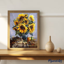 Charger l'image dans la galerie, peinture par numéros | Bouquet de Tournesols | fleurs, france, intermédiaire | FiguredArt