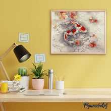 Charger l'image dans la galerie, peinture par numéros | Duo de Carpes Koi | animaux, facile, france, poissons | FiguredArt