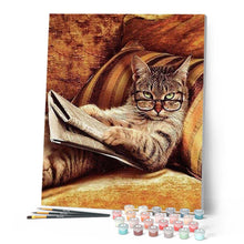 Charger l'image dans la galerie, peinture par numéros | Chat Connaisseur | animaux, chats, france, intermédiaire | FiguredArt