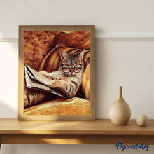 Charger l'image dans la galerie, peinture par numéros | Chat Connaisseur | animaux, chats, france, intermédiaire | FiguredArt