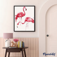 Charger l'image dans la galerie, peinture par numéros | Flamants roses | animaux, facile, flamants roses, oiseaux | FiguredArt