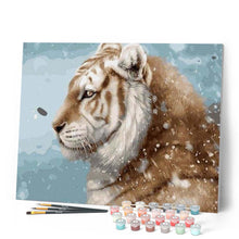 Charger l'image dans la galerie, peinture par numéros | En regardant la neige | animaux, intermédiaire, tigres | FiguredArt