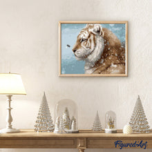 Charger l'image dans la galerie, peinture par numéros | En regardant la neige | animaux, intermédiaire, tigres | FiguredArt