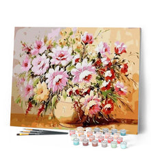 Charger l'image dans la galerie, peinture par numéros | Vase jaune et joli Bouquet | fleurs, intermédiaire | FiguredArt