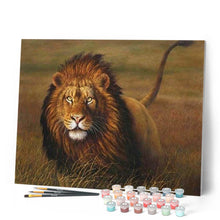 Charger l'image dans la galerie, peinture par numéros | Lion aux aguets | animaux, complexe, lions | FiguredArt