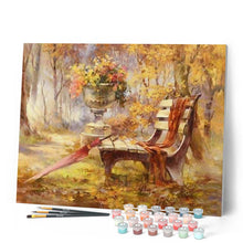 Charger l'image dans la galerie, peinture par numéros | Parapuie sur un Banc | complexe, paysages | FiguredArt