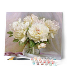 Charger l'image dans la galerie, peinture par numéros | Pivoines blanches | fleurs, france, intermédiaire | FiguredArt
