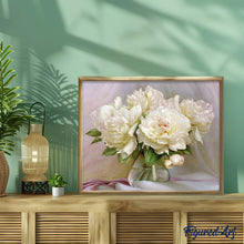 Charger l'image dans la galerie, peinture par numéros | Pivoines blanches | fleurs, france, intermédiaire | FiguredArt