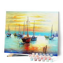 Charger l'image dans la galerie, peinture par numéros | Voiliers au port | bateaux, france, intermédiaire, paysages | FiguredArt