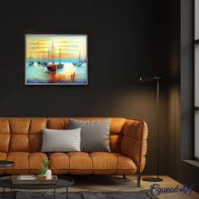 Charger l'image dans la galerie, peinture par numéros | Voiliers au port | bateaux, france, intermédiaire, paysages | FiguredArt