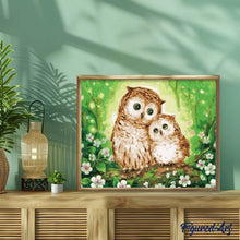Charger l'image dans la galerie, peinture par numéros | Famille de Hiboux | animaux, chouettes et hiboux, facile | FiguredArt
