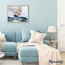 Charger l'image dans la galerie, peinture par numéros | Voilier Tempête | bateaux, complexe | FiguredArt