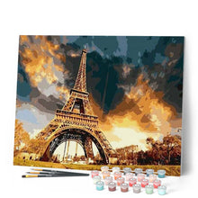 Charger l'image dans la galerie, peinture par numéros | Tour Eiffel dans la Tempête | intermédiaire, ville | FiguredArt