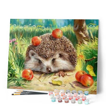 Charger l'image dans la galerie, peinture par numéros | Hérisson Chapardeur de Cerises | animaux, complexe, hérissons | FiguredArt