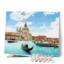 Charger l'image dans la galerie, peinture par numéros | Venise Ensoleillée | bateaux, intermédiaire, romantique | FiguredArt