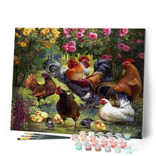 Charger l'image dans la galerie, peinture par numéros | Coqs et Poules | animaux, complexe, fleurs, oiseaux | FiguredArt