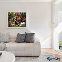 Charger l'image dans la galerie, peinture par numéros | Coqs et Poules | animaux, complexe, fleurs, oiseaux | FiguredArt