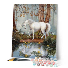 Charger l'image dans la galerie, peinture par numéros | Licorne en Forêt | animaux, facile, licornes | FiguredArt