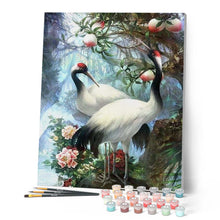Charger l'image dans la galerie, peinture par numéros | Grues à Tête rouge | animaux, complexe, grues cendrées, oiseaux | FiguredArt