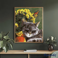 Charger l'image dans la galerie, peinture par numéros | Petit Chaton endormi | animaux, chats, facile | FiguredArt